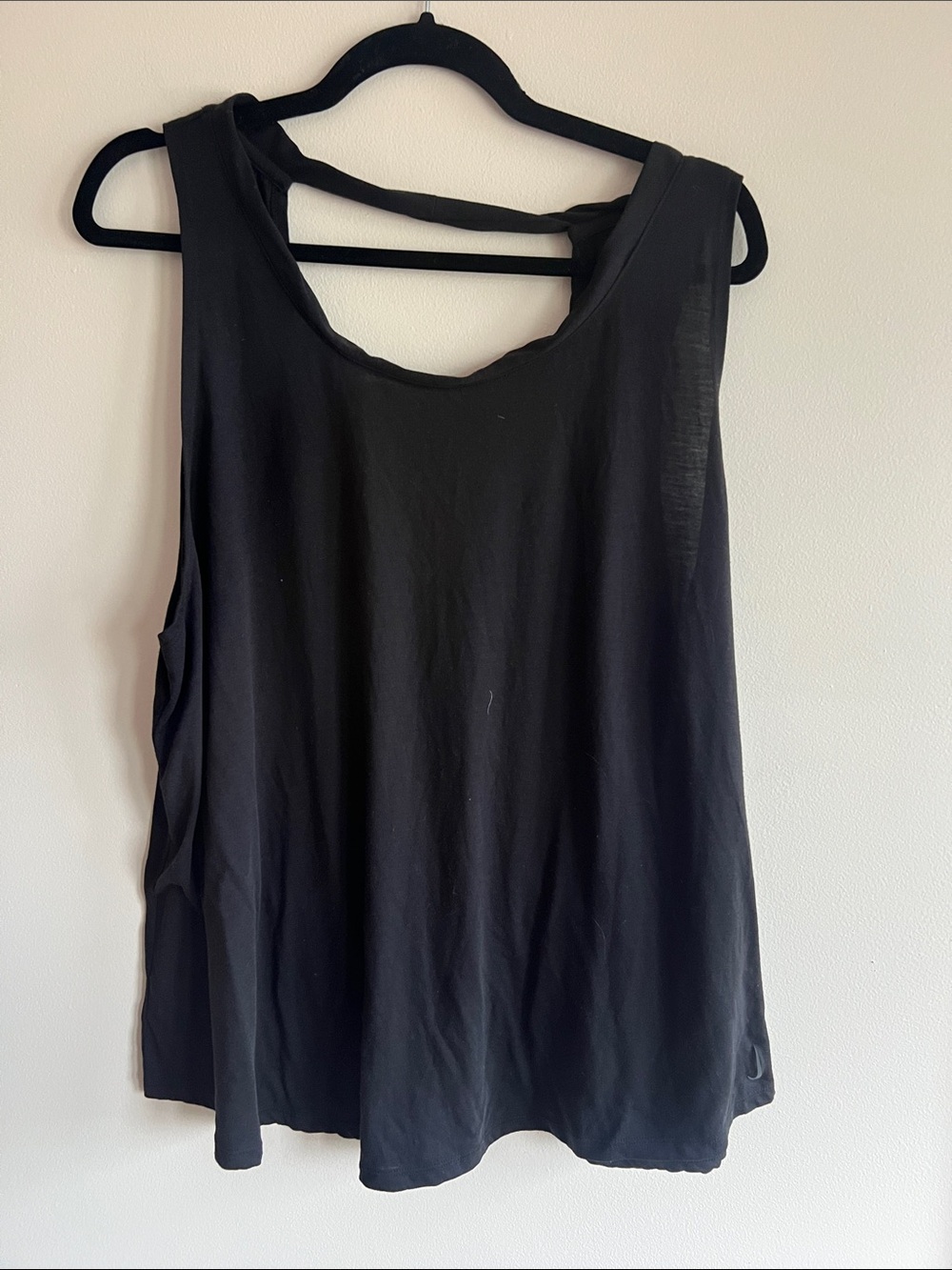Nike Black Relaxed Racerback Tank with Back Strap Detail